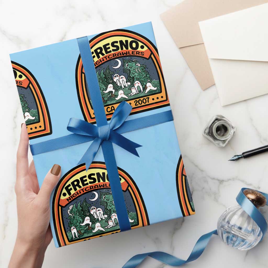 Fresno Nightcrawlers Folklore Gift Wrapping Paper Roll Home Of California Cryptids - Wonder Print Shop