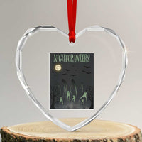 Fresno Nightcrawlers Heart Crystal Glass Ornament Gothic Cryptid Horror Fan Gift - Wonder Print Shop