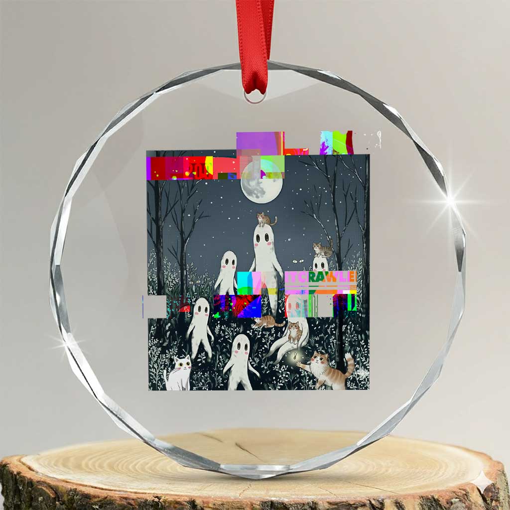 Fresno Nightkittens Nightcrawler Crystal Glass Ornament Funny Horror Cat Cryptid Lover Gift - Wonder Print Shop
