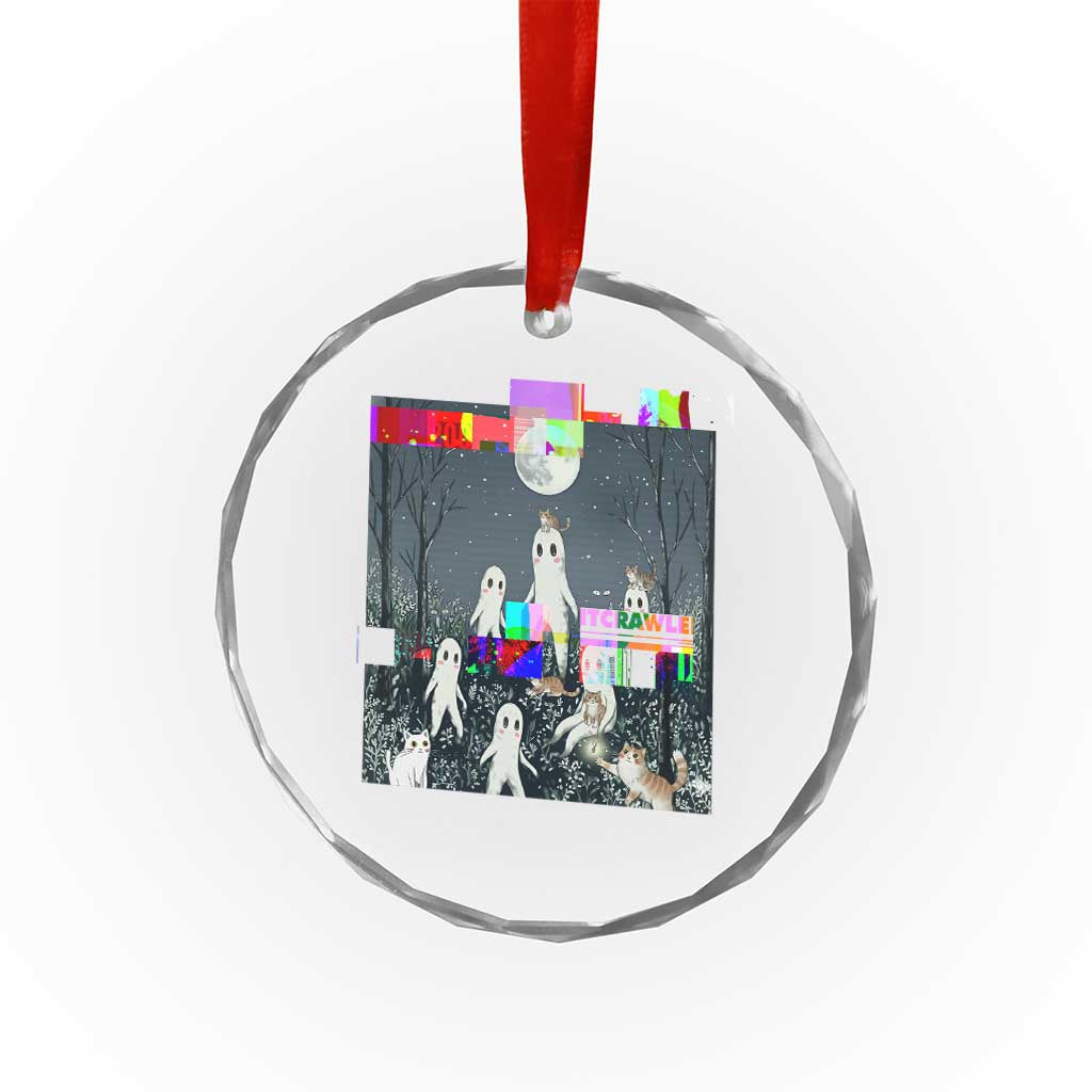 Fresno Nightkittens Nightcrawler Crystal Glass Ornament Funny Horror Cat Cryptid Lover Gift - Wonder Print Shop