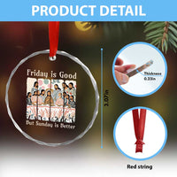 Friday is Good Sunday is Better Crystal Glass Ornament Christian Jesus Easter