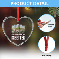 Friday is Good Sunday is Better Heart Crystal Glass Ornament Christian Easter