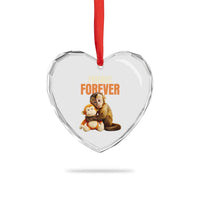 Friends Forever Viral Punch The Monkey Heart Crystal Glass Ornament Cute Baby Monkey Hugging Plush Toy Best Friend Gift