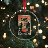 Frog Eat Ramen Crystal Glass Ornament Funny Japanese Noodles Anime Lovers Kawaii Anime - Wonder Print Shop