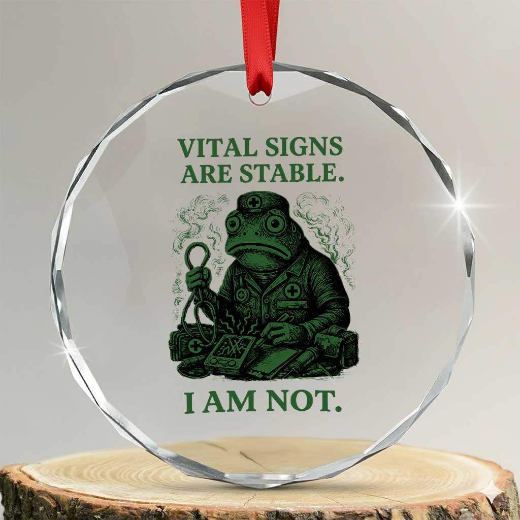 Frog Medic Crystal Glass Ornament Funny Animal EMT Emergency Health Workers