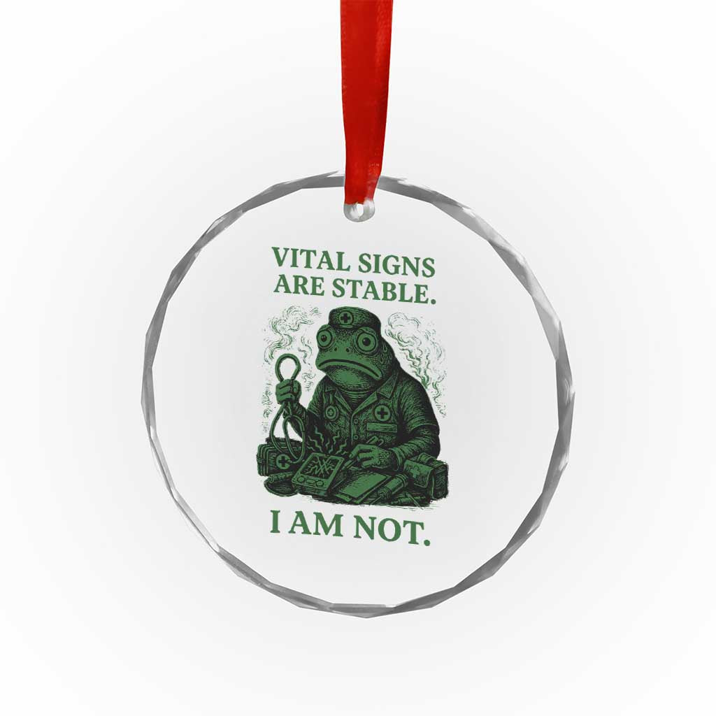 Frog Medic Crystal Glass Ornament Funny Animal EMT Emergency Health Workers