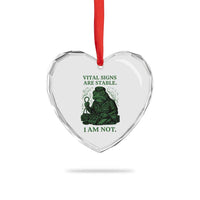 Frog Medic Heart Crystal Glass Ornament Funny Animal EMT Emergency Health Workers