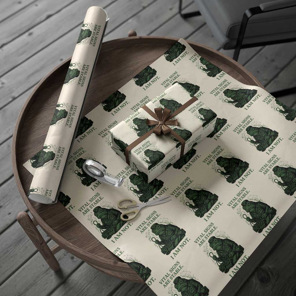 Frog Medic Wrapping Paper Roll Funny Animal EMT Emergency Health Workers