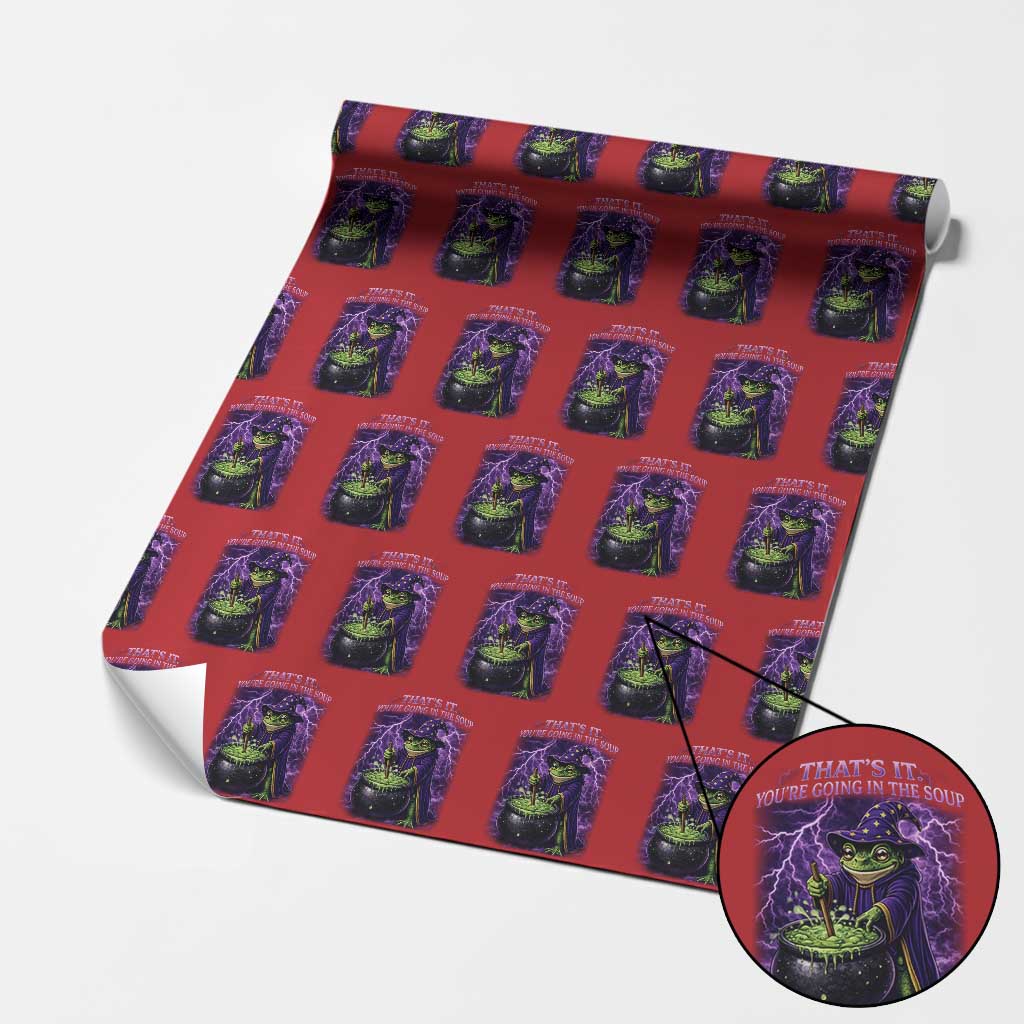 Frog Meme Wrapping Paper Roll Vintage Graphic Thats It Youre Going In The Soup