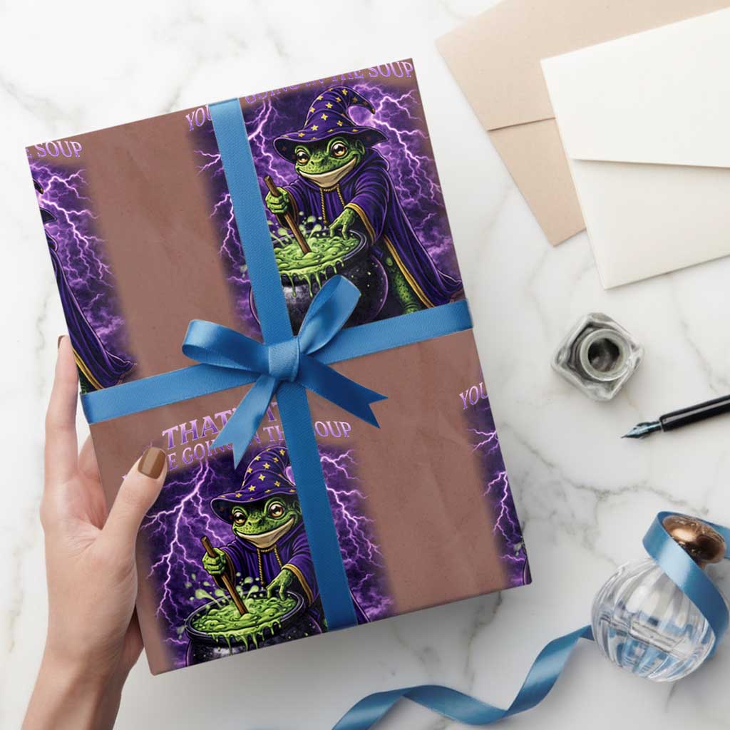 Frog Meme Wrapping Paper Roll Vintage Graphic Thats It Youre Going In The Soup