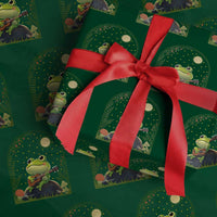 Frog Playing Guitar Wrapping Paper Roll Gift for Musicians - Wonder Print Shop