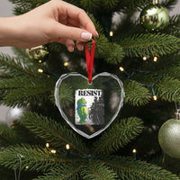 Frog Resist Heart Crystal Glass Ornament Portland Frog Activist Protest City Art - Wonder Print Shop