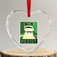 Frog Resist Poster Graphic Heart Crystal Glass Ornament Portland Resistance Protest Minimalist - Wonder Print Shop