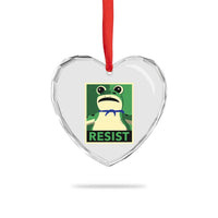 Frog Resist Poster Graphic Heart Crystal Glass Ornament Portland Resistance Protest Minimalist - Wonder Print Shop