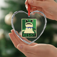 Frog Resist Poster Graphic Heart Crystal Glass Ornament Portland Resistance Protest Minimalist - Wonder Print Shop