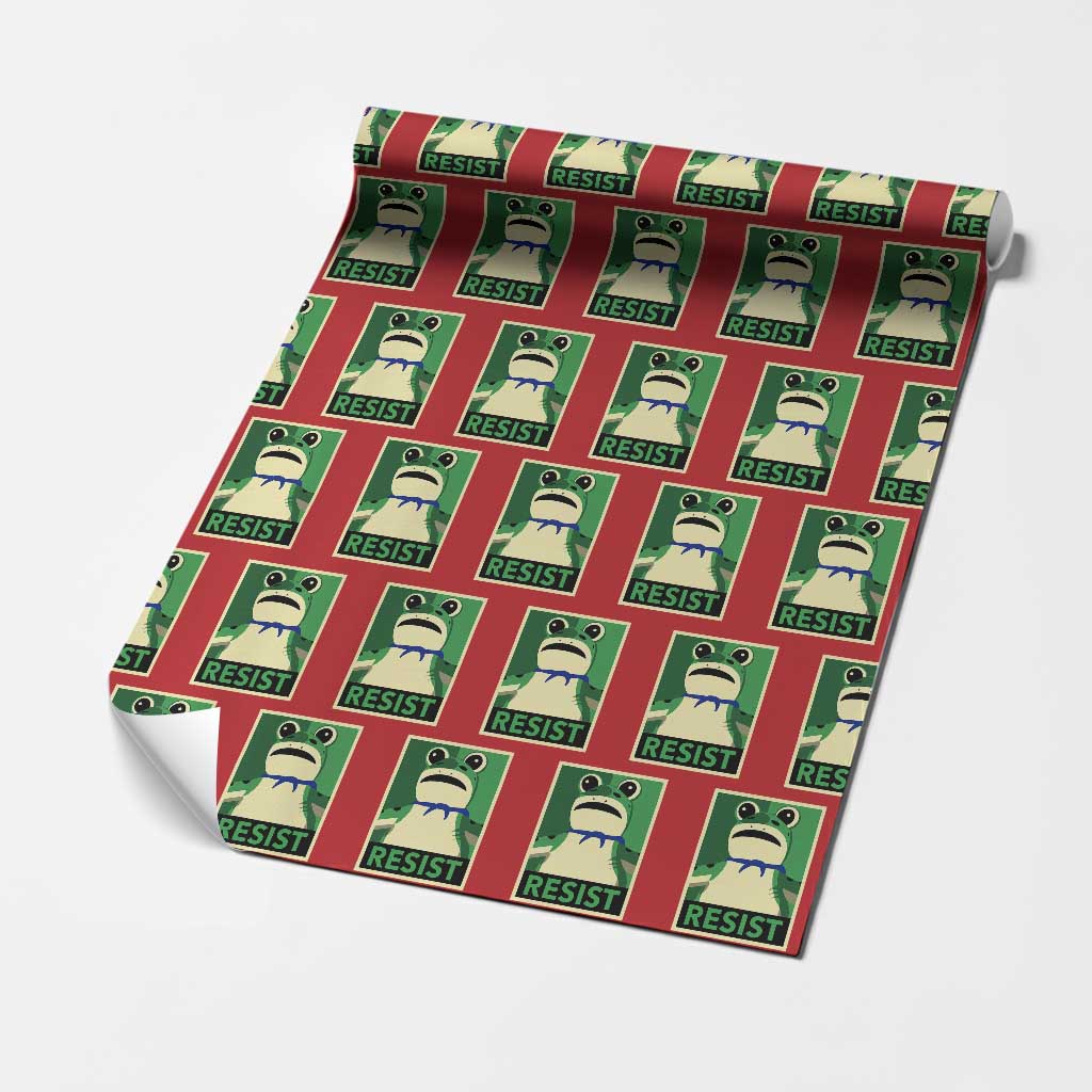 Frog Resist Poster Graphic Wrapping Paper Roll Portland Resistance Protest Minimalist - Wonder Print Shop