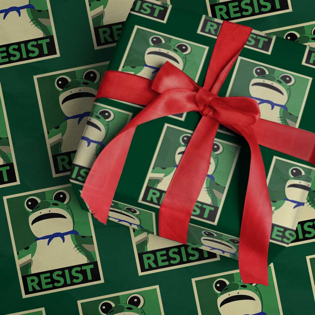 Frog Resist Poster Graphic Wrapping Paper Roll Portland Resistance Protest Minimalist - Wonder Print Shop
