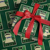 Frog Resist Poster Graphic Wrapping Paper Roll Portland Resistance Protest Minimalist - Wonder Print Shop
