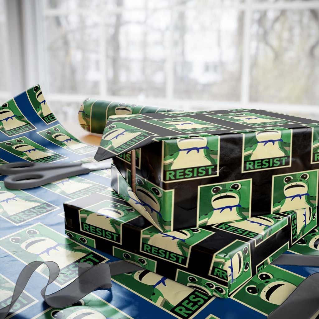 Frog Resist Poster Graphic Wrapping Paper Roll Portland Resistance Protest Minimalist - Wonder Print Shop
