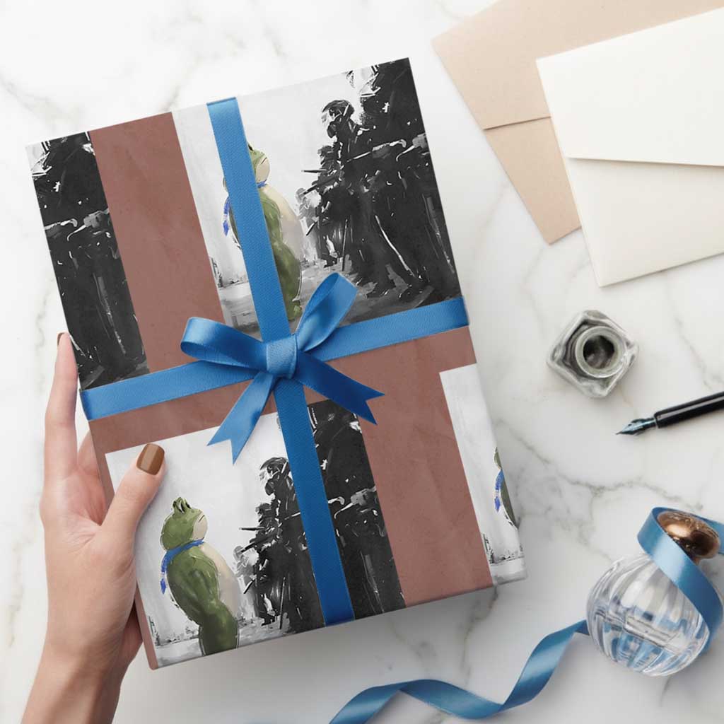 Frog Resist Wrapping Paper Roll Free Portland Oregon Freedom Fighters - Wonder Print Shop