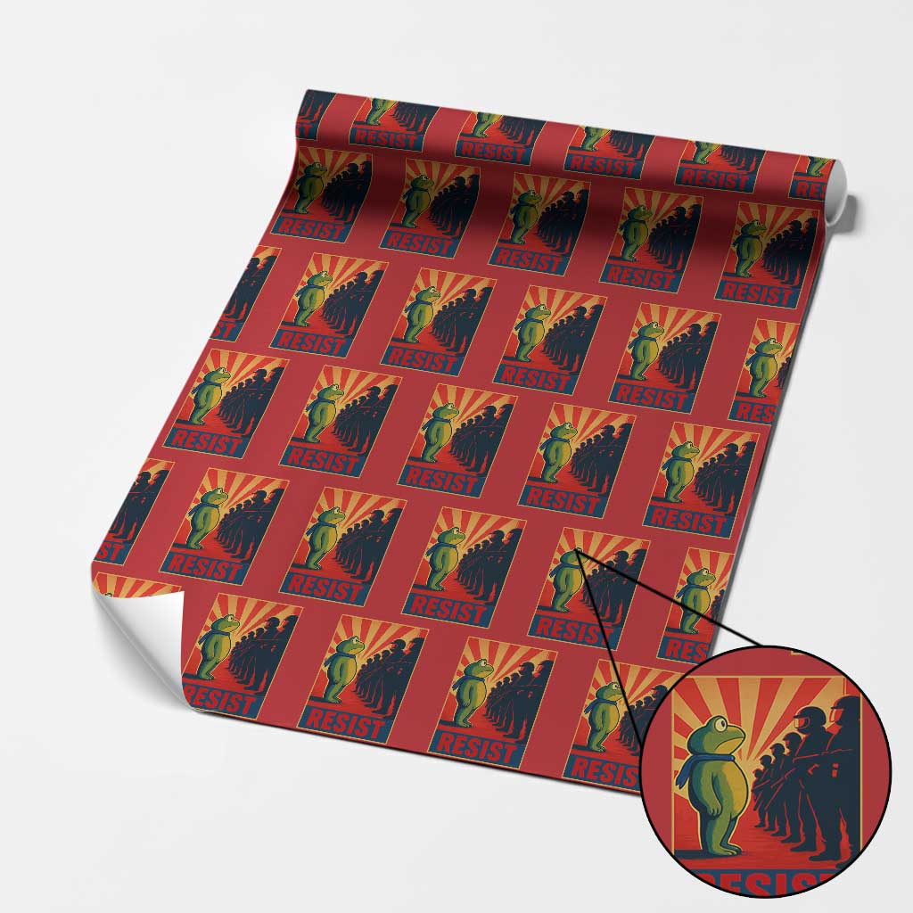 Frog Resist Wrapping Paper Roll Free Portland Oregon Poster Graphic Freedom Fighters - Wonder Print Shop