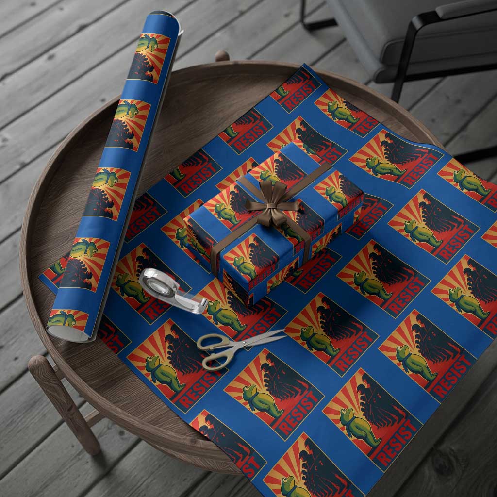 Frog Resist Wrapping Paper Roll Free Portland Oregon Poster Graphic Freedom Fighters - Wonder Print Shop