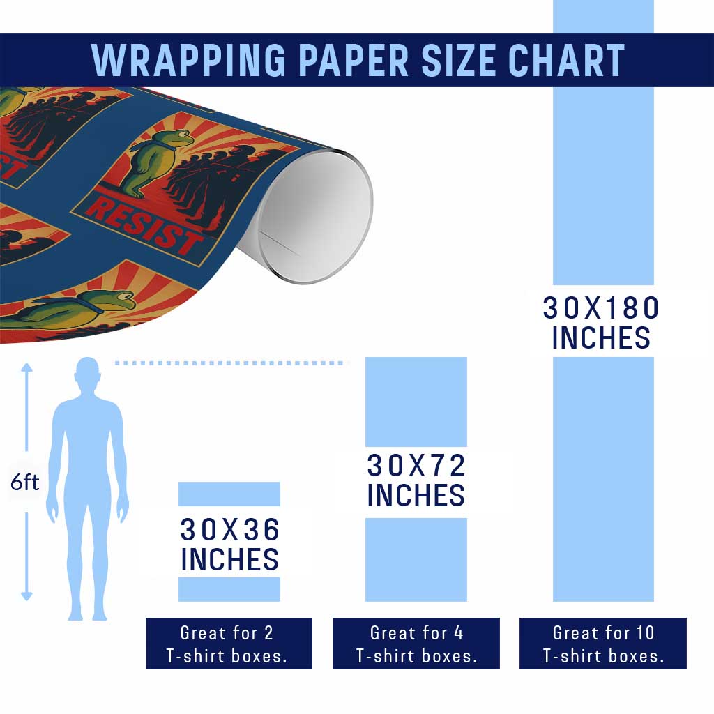 Frog Resist Wrapping Paper Roll Free Portland Oregon Poster Graphic Freedom Fighters - Wonder Print Shop