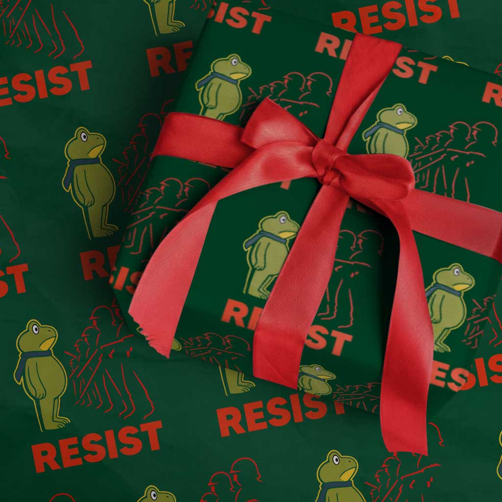 Frog Resist Wrapping Paper Roll Free Portland Political Satire - Wonder Print Shop