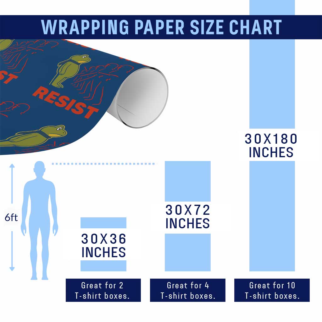 Frog Resist Wrapping Paper Roll Free Portland Political Satire - Wonder Print Shop