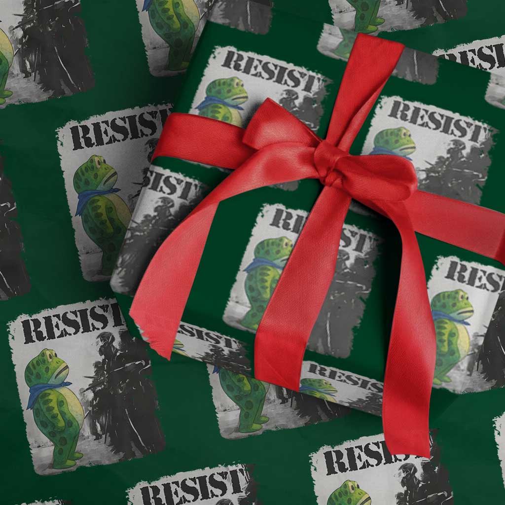 Frog Resist Wrapping Paper Roll Portland Frog Activist Protest City Art - Wonder Print Shop
