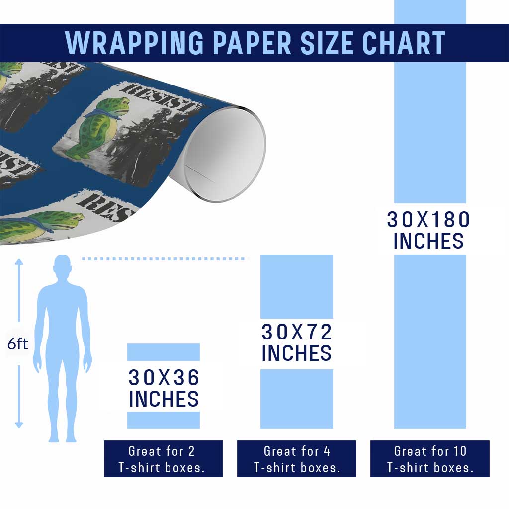 Frog Resist Wrapping Paper Roll Portland Frog Activist Protest City Art - Wonder Print Shop