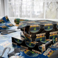 Frog Resist Wrapping Paper Roll Portland Frog Activist Protest Retro Sunset - Wonder Print Shop
