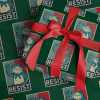 Frog Resist Wrapping Paper Roll Portland Frog Raised Fist Poster Graphic - Wonder Print Shop