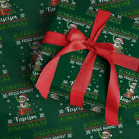 Frogs Against Fascism Ugly Sweater Wrapping Paper Roll Funny Portland Xmas Frog Gift - Wonder Print Shop