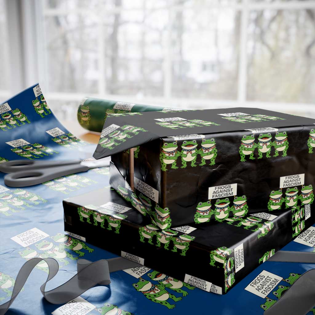 Frogs Against Fascism Wrapping Paper Roll Funny Portland Meme Humor Gift - Wonder Print Shop