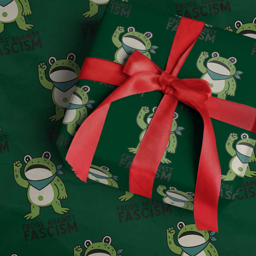 Frogs Against Fascism Wrapping Paper Roll Portland Resist Protest Antifascist - Wonder Print Shop