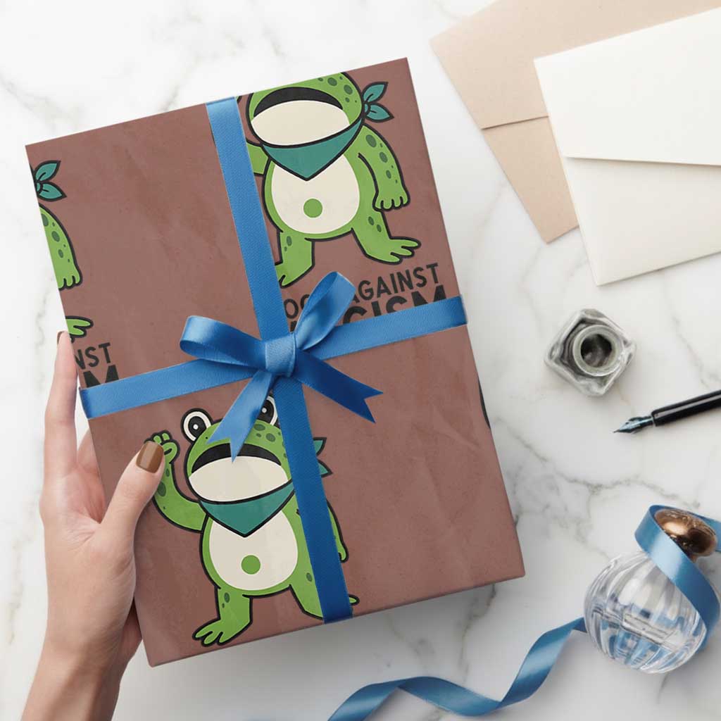 Frogs Against Fascism Wrapping Paper Roll Portland Resist Protest Antifascist - Wonder Print Shop