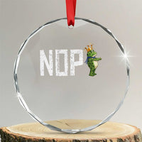 Frogs Resist Crystal Glass Ornament No Kings In America Political 2025 - Wonder Print Shop