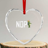 Frogs Resist Heart Crystal Glass Ornament No Kings In America Political 2025 - Wonder Print Shop