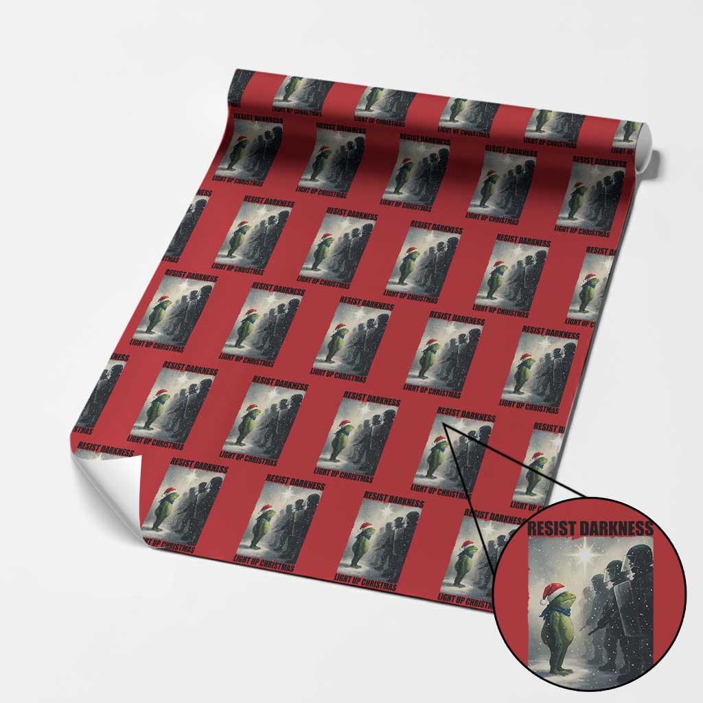 Frogs Resist Xmas Wrapping Paper Roll Funny Portland Protest ICE Activist Meme - Wonder Print Shop