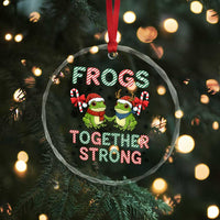 Frogs Together Strong Crystal Glass Ornament Funny Portland Christmas Resist Gift - Wonder Print Shop
