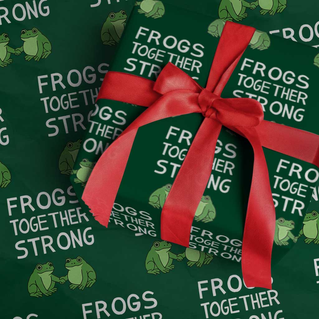 Frogs Together Strong Wrapping Paper Roll Free Portland Oregon Unity Meme - Wonder Print Shop