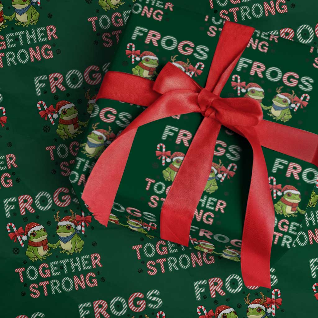 Frogs Together Strong Wrapping Paper Roll Funny Portland Xmas Resist Gift - Wonder Print Shop