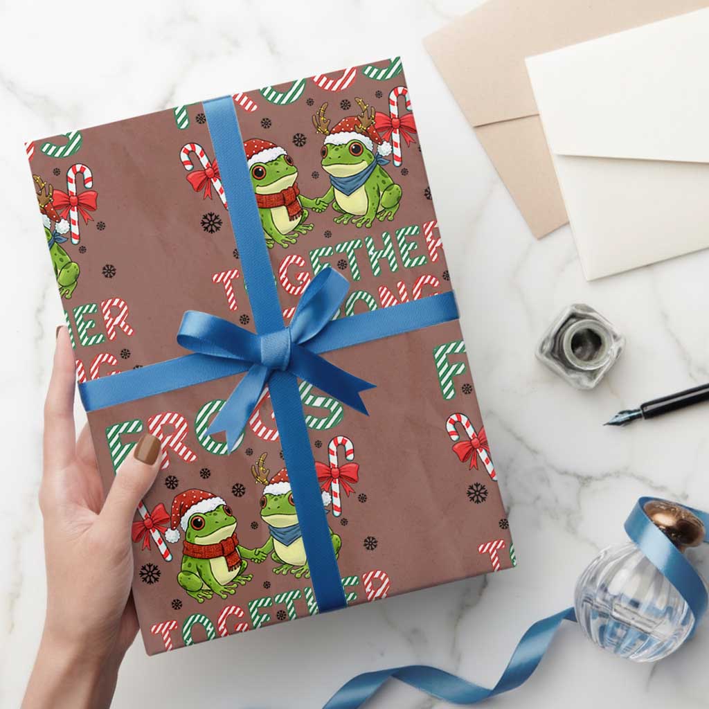Frogs Together Strong Wrapping Paper Roll Funny Portland Xmas Resist Gift - Wonder Print Shop
