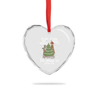 From The Windows To The Walls I'm About To Deck These Halls Christmas Heart Crystal Glass Ornament - Wonder Print Shop
