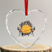 Frybread Power Heart Crystal Glass Ornament Native American Indian Food
