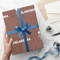 Fuck Melanoma Awareness Wrapping Paper Roll Funny Stick Figure Warrior