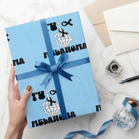 Fuck Melanoma Awareness Wrapping Paper Roll Skeleton Hand Ribbon Warrior Gift