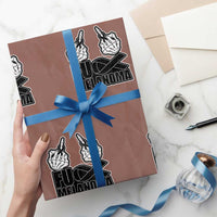 Fuck Melanoma Wrapping Paper Roll Skeleton Hand Black Ribbon Awareness