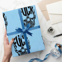 Fuck Melanoma Skull Typography Wrapping Paper Roll Skin Cancer Warrior